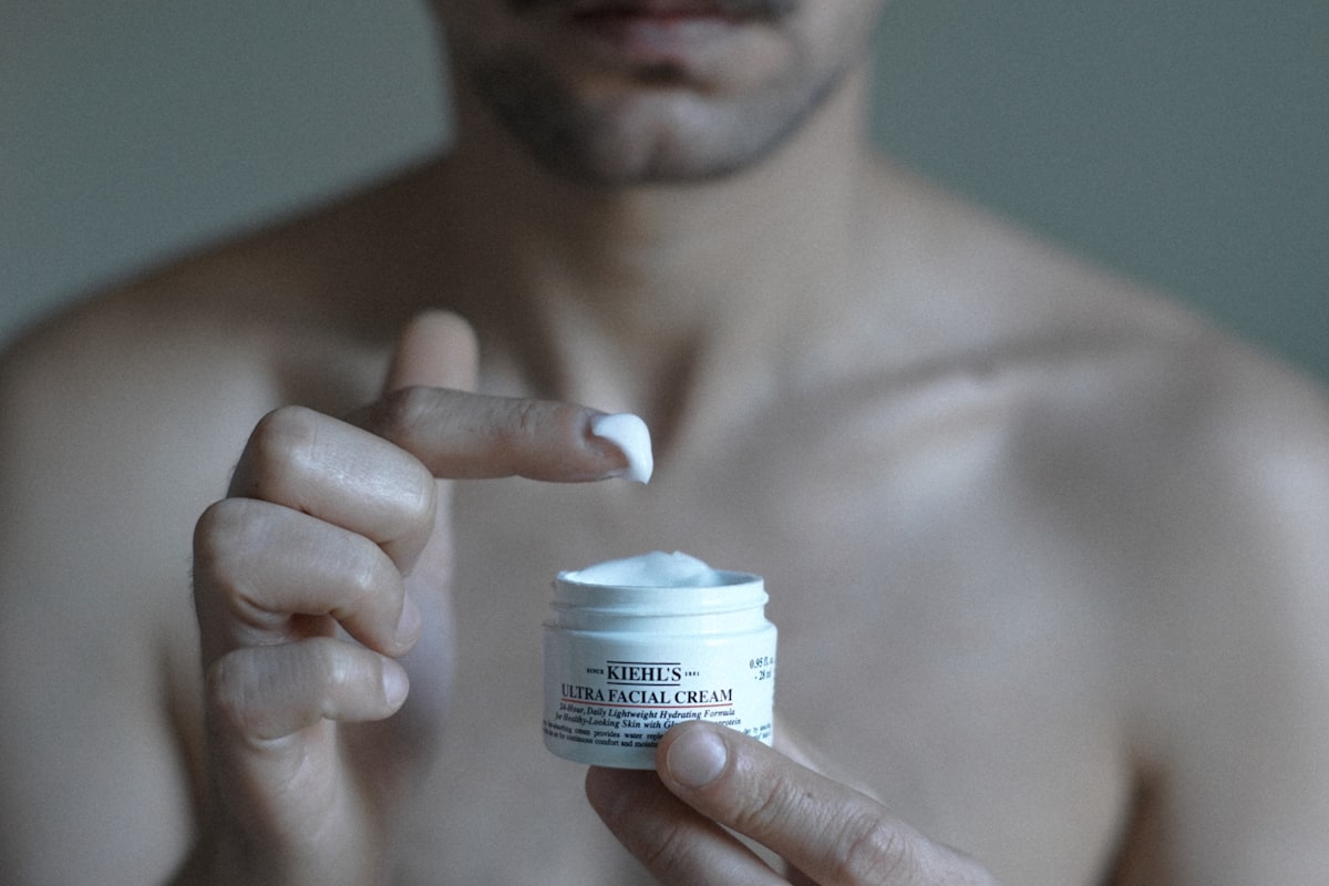 Initial skin condition showing dryness